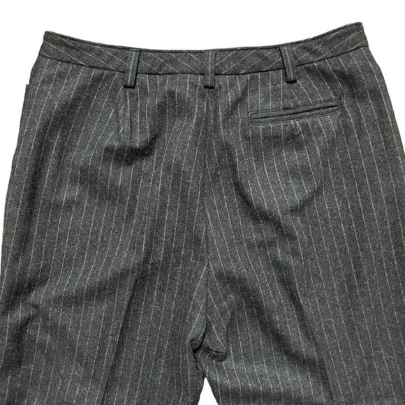 VTG GAP Wool Blend High Rise Straight Leg Pinstriped Pants in Charcoal SZ M - Picture 4 of 8